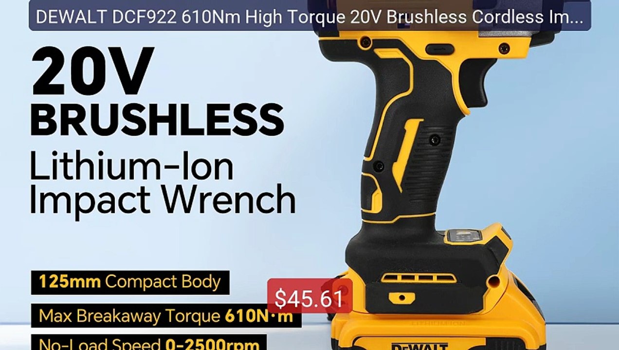 DEWALT DCF922 610Nm High Torque 20V Brushless Cordless Impact ... -- Hot Deal 2026 | Limited Offer!