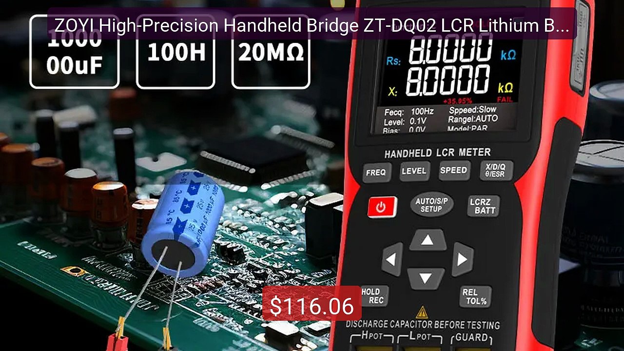 ZOYI High-Precision Handheld Bridge ZT-DQ02 LCR Lithium Batter... -- Hot Deal 2026 | Limited Offer!