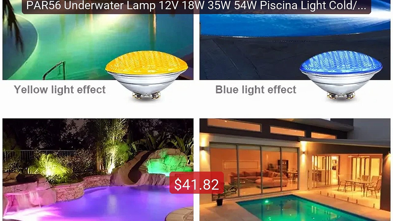 PAR56 Underwater Lamp 12V 18W 35W 54W Piscina Light Cold/Warm/... -- Best Buy 2026 | Great Quality!