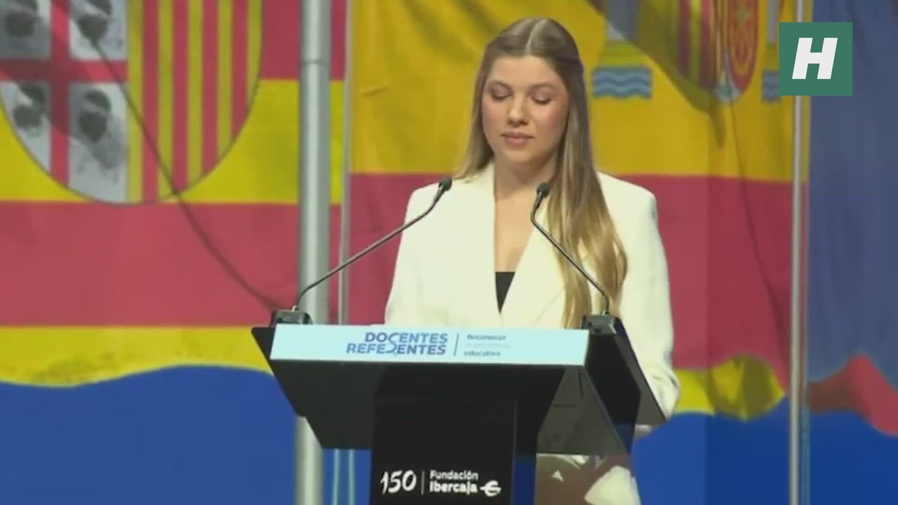 El discurso de la Infanta Sofía tras la entrega de las ayudas "Docentes Referentes" de la Fundación Ibercaja