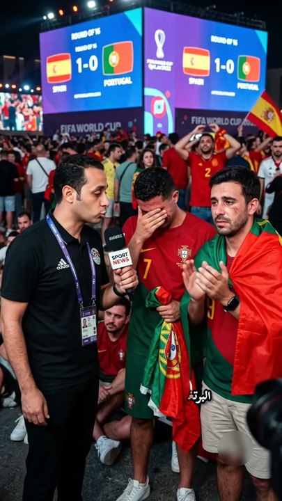 🇵🇹💔 حزن جماهير البرتغال بعد الخسارة 1-0 أمام إسبانيا والخروج من كأس العالم 2026