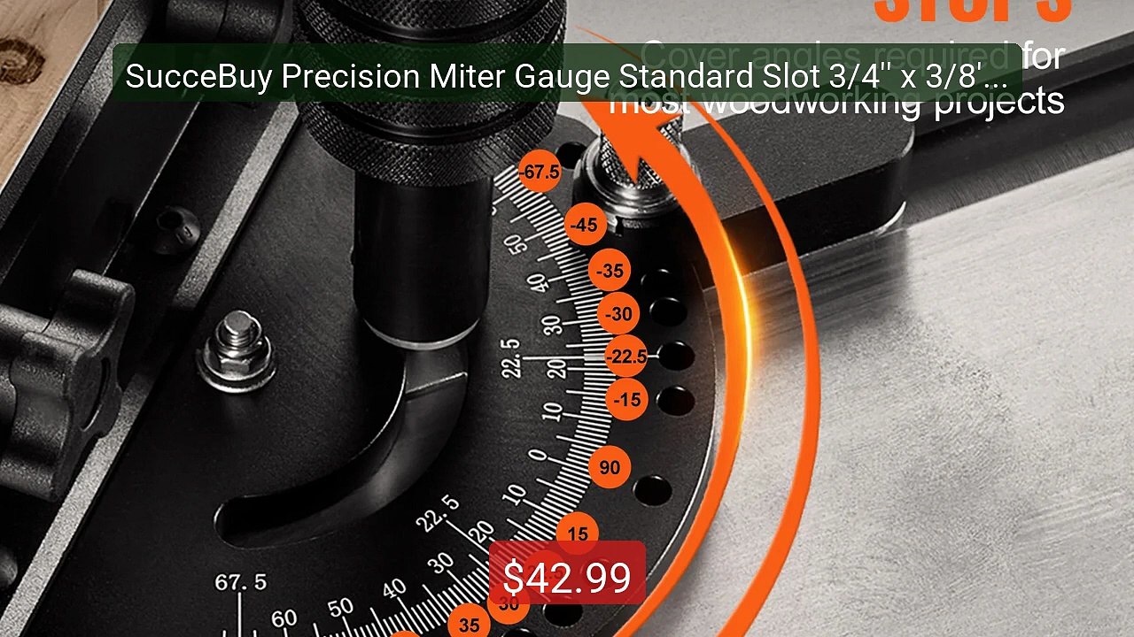SucceBuy Precision Miter Gauge Standard Slot 3/4'' x 3/8'' Alu... -- Best Buy 2026 | Great Quality!