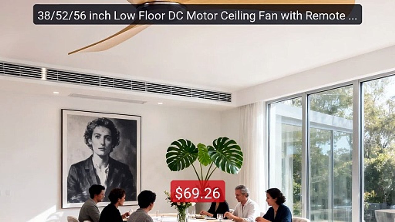 38/52/56 inch Low Floor DC Motor Ceiling Fan with Remote Cont... -- Amazing Value 2026 | Must Have!