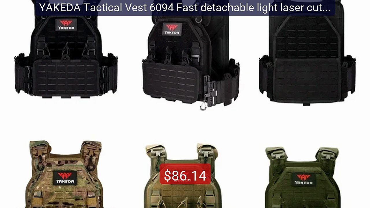 YAKEDA Tactical Vest 6094 Fast detachable light laser cut o... -- Top Pick 2026 | Unbeatable Price!