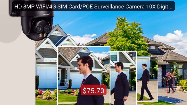 HD 8MP WIFI/4G SIM Card/POE Surveillance Camera 10X Digital Zoom AI... Top Rated 2026 | Buy Now!