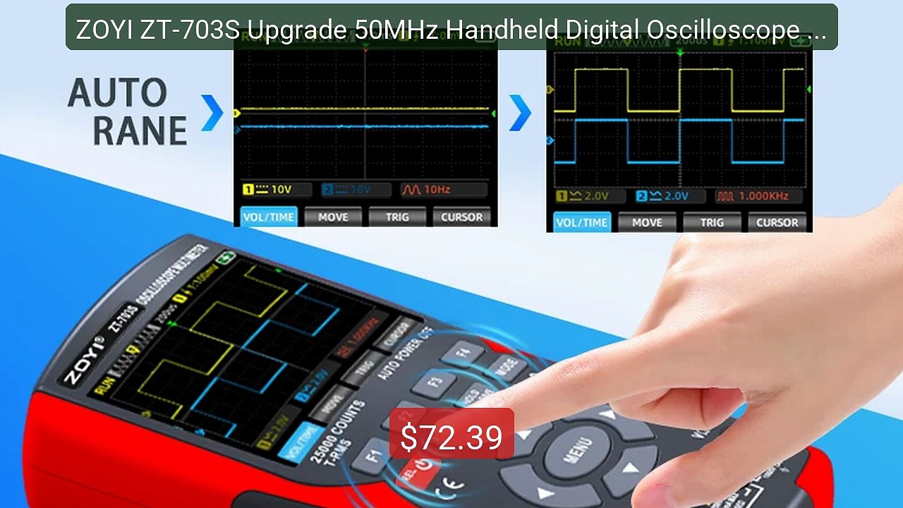 ZOYI ZT-703S Upgrade 50MHz Handheld Digital Oscilloscope Mult... -- Amazing Value 2026 | Must Have!