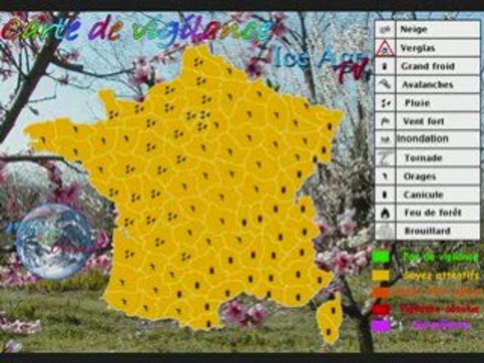 Meteo du Mercredi 2 juillet 2008