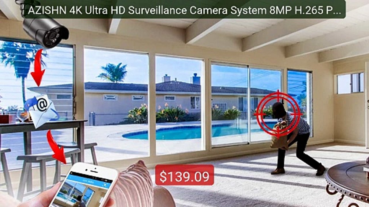 AZISHN 4K Ultra HD Surveillance Camera System 8MP H.265 POE... -- Top Pick 2026 | Unbeatable Price!