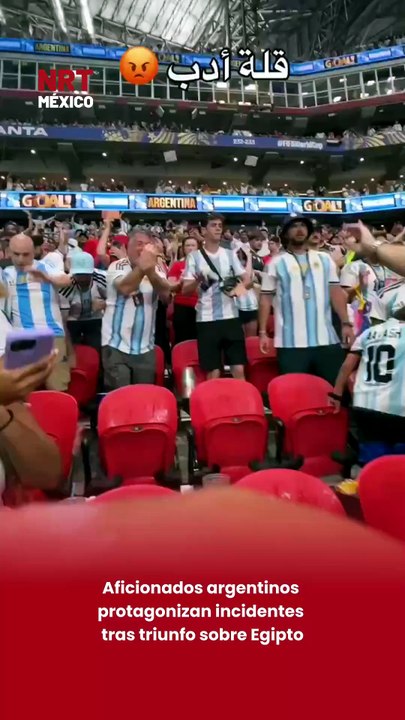 Aficionados argentinos protagonizan incidentes tras triunfo sobre Egipto