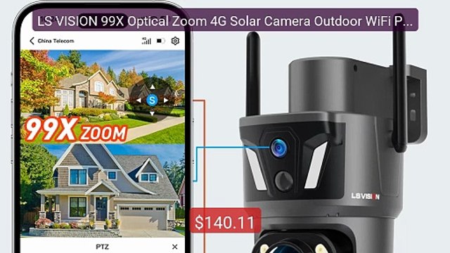 LS VISION 99X Optical Zoom 4G Solar Camera Outdoor WiFi PTZ Dual S... Best Deal 2026 | Shop Now!