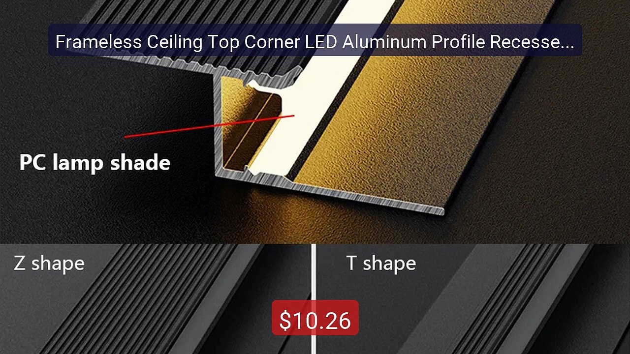 Frameless Ceiling Top Corner LED Aluminum Profile Recessed Sus... -- Hot Deal 2026 | Limited Offer!