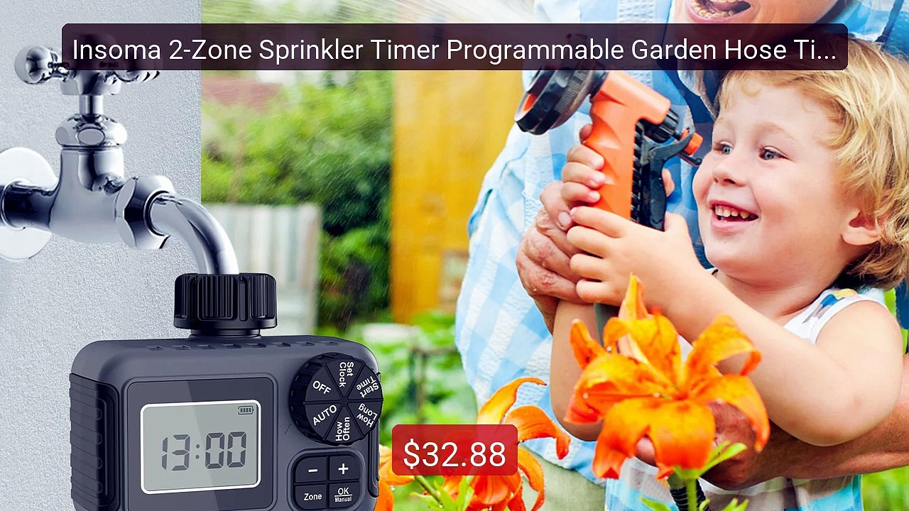 Insoma 2-Zone Sprinkler Timer Programmable Garden Hose Timer W... -- Hot Deal 2026 | Limited Offer!