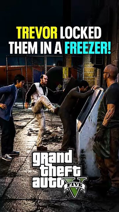 Trevor Locked Them in a Freezer! #gamestyphoon #gta5 #gtav #shorts #Trevor #Freezer #MrCheng