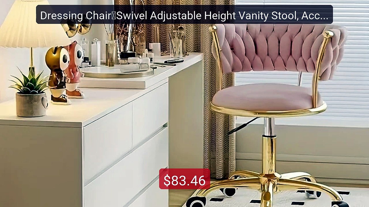 Dressing Chair，Swivel Adjustable Height Vanity Stool, Accent Chair... -- Best Deal 2026 | Shop Now!