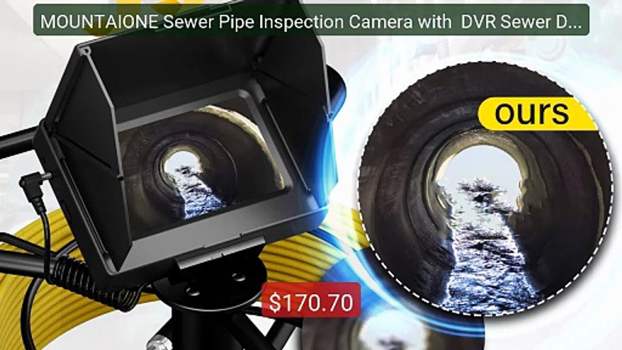 MOUNTAIONE Sewer Pipe Inspection Camera with  DVR Sewer Drain ... -- Best Buy 2026 | Great Quality!