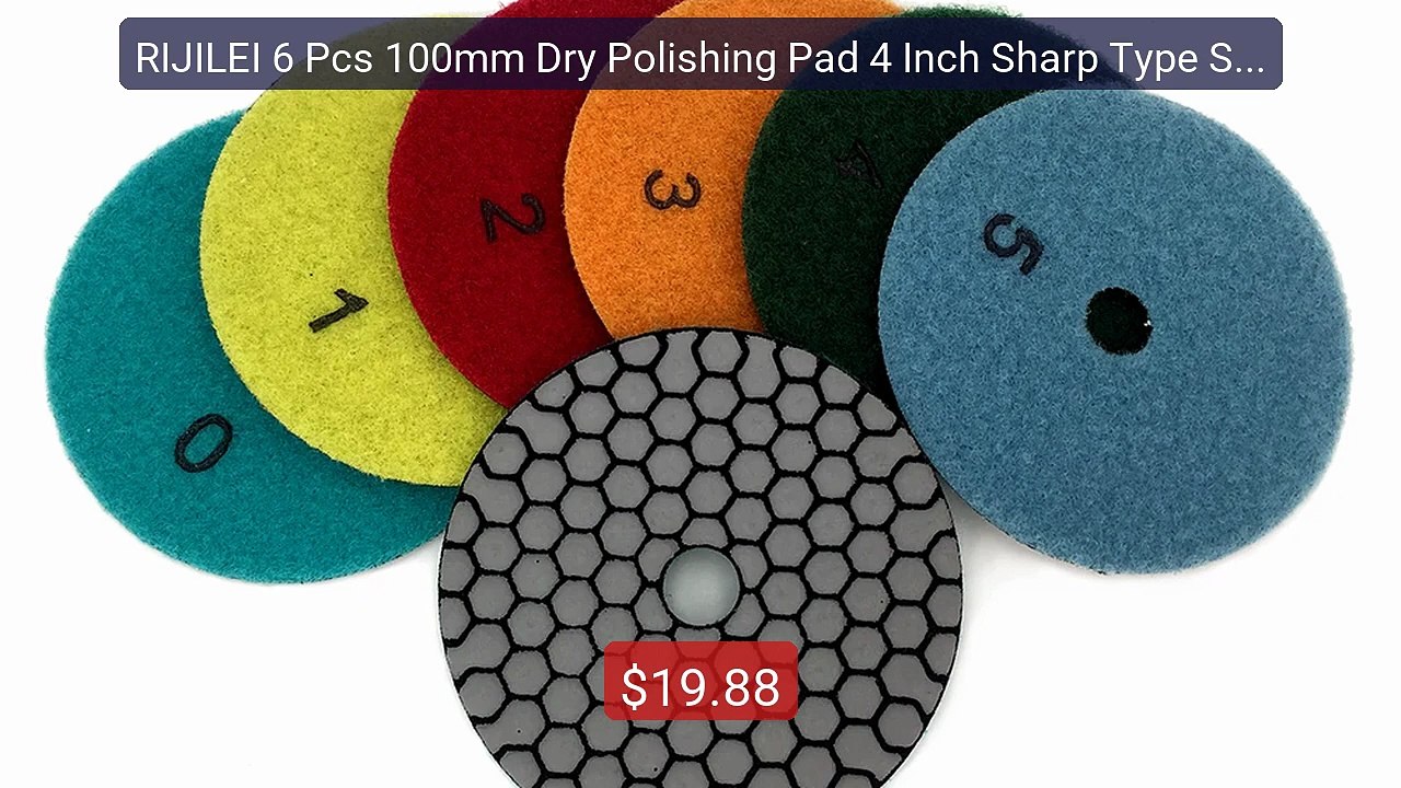 RIJILEI 6 Pcs 100mm Dry Polishing Pad 4 Inch Sharp Type Stone ... -- Hot Deal 2026 | Limited Offer!
