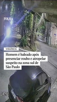Homem é baleado após presenciar roubo e atropelar suspeito na zona sul de São Paulo