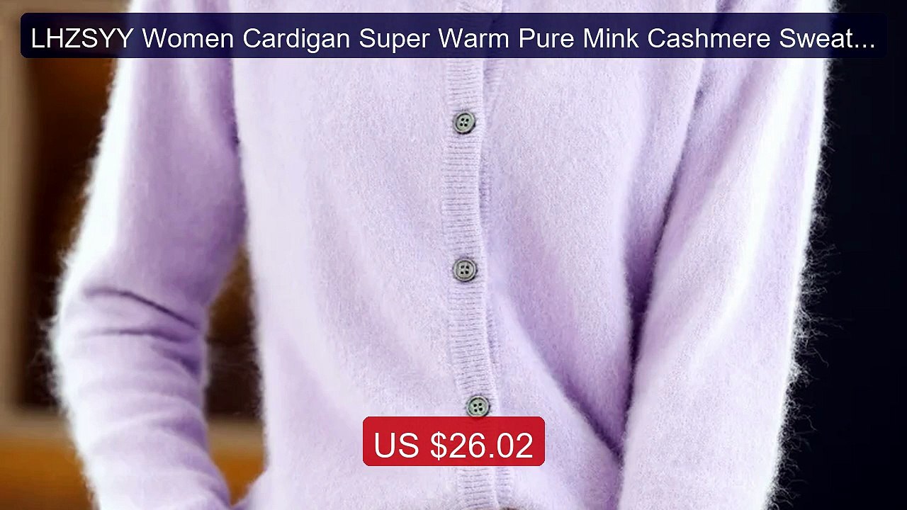 LHZSYY Women Cardigan Super Warm Pure Mink Cashmere Sweaters O... -- Hot Deal 2026 | Limited Offer!