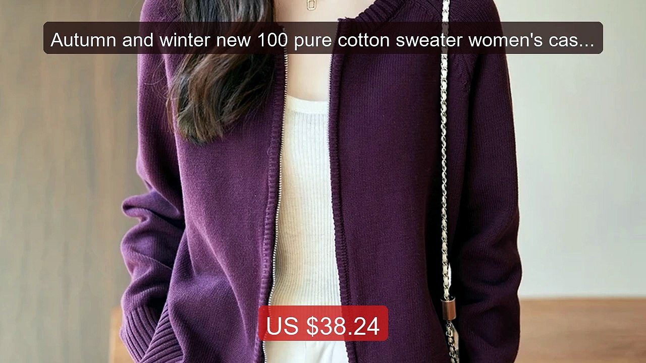 Autumn and winter new 100 pure cotton sweater women's casual ... -- Amazing Value 2026 | Must Have!