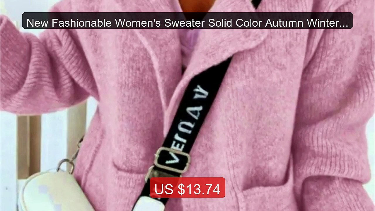 New Fashionable Women's Sweater Solid Color Autumn Winter L... -- Top Pick 2026 | Unbeatable Price!