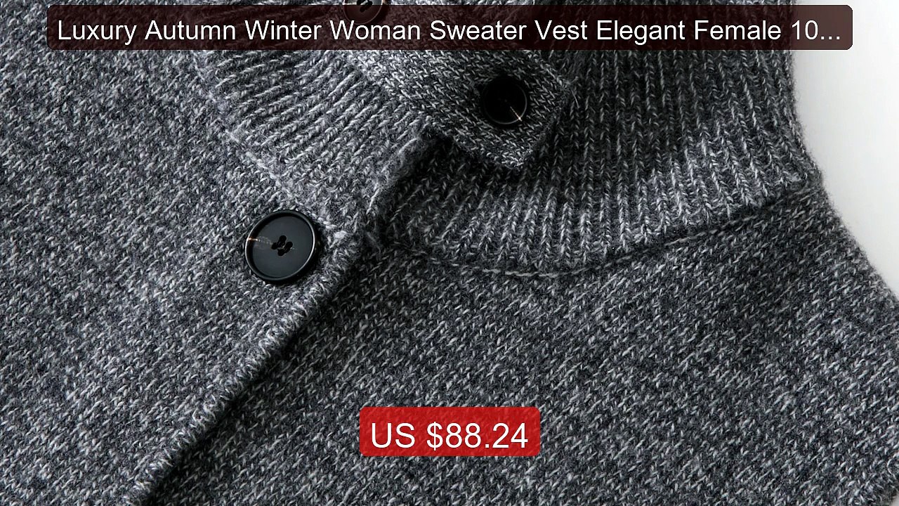 Luxury Autumn Winter Woman Sweater Vest Elegant Female 100% M... -- Amazing Value 2026 | Must Have!