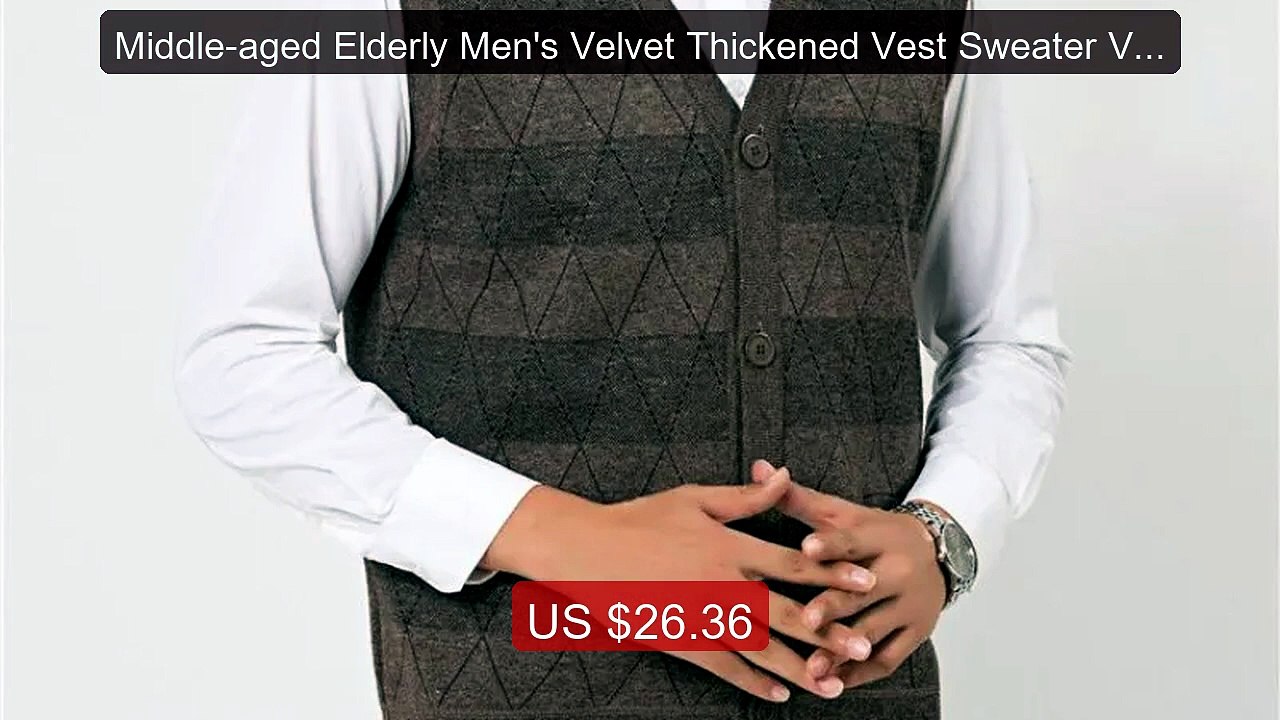 Middle-aged Elderly Men's Velvet Thickened Vest Sweater Vest Autumn... -- Top Rated 2026 | Buy Now!