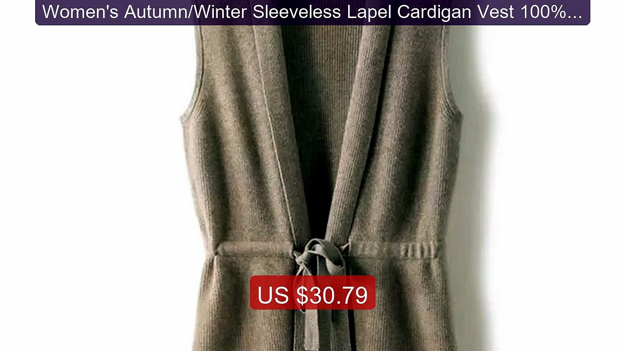 Women's Autumn/Winter Sleeveless Lapel Cardigan Vest 100% Merino W... -- Best Deal 2026 | Shop Now!