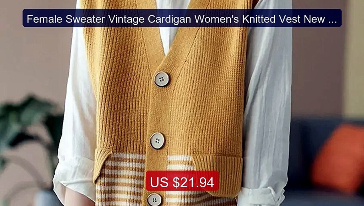 Female Sweater Vintage Cardigan Women's Knitted Vest New Knitw... -- Hot Deal 2026 | Limited Offer!