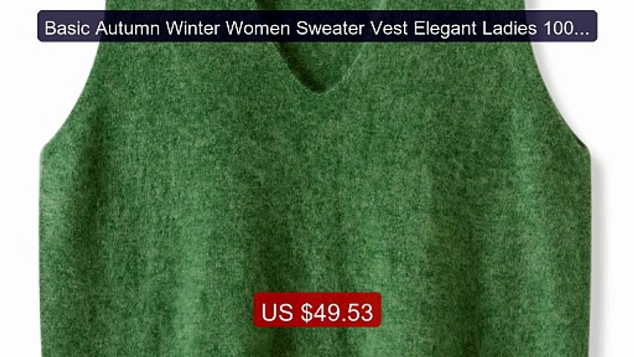 Basic Autumn Winter Women Sweater Vest Elegant Ladies 100% Me... -- Amazing Value 2026 | Must Have!