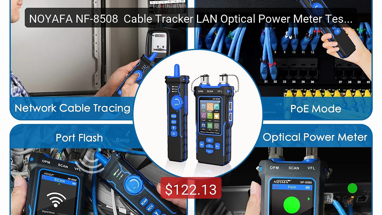 NOYAFA NF-8508  Cable Tracker LAN Optical Power Meter Tester L... -- Best Buy 2026 | Great Quality!