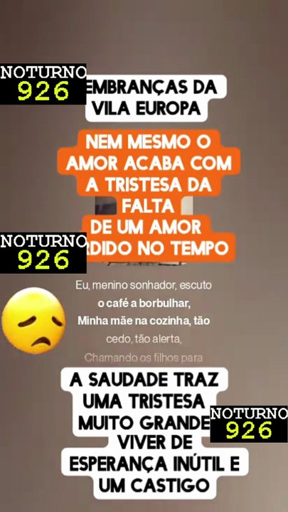 LEMBRANÇAS DA VILA EUROPA-NOTURNO 926