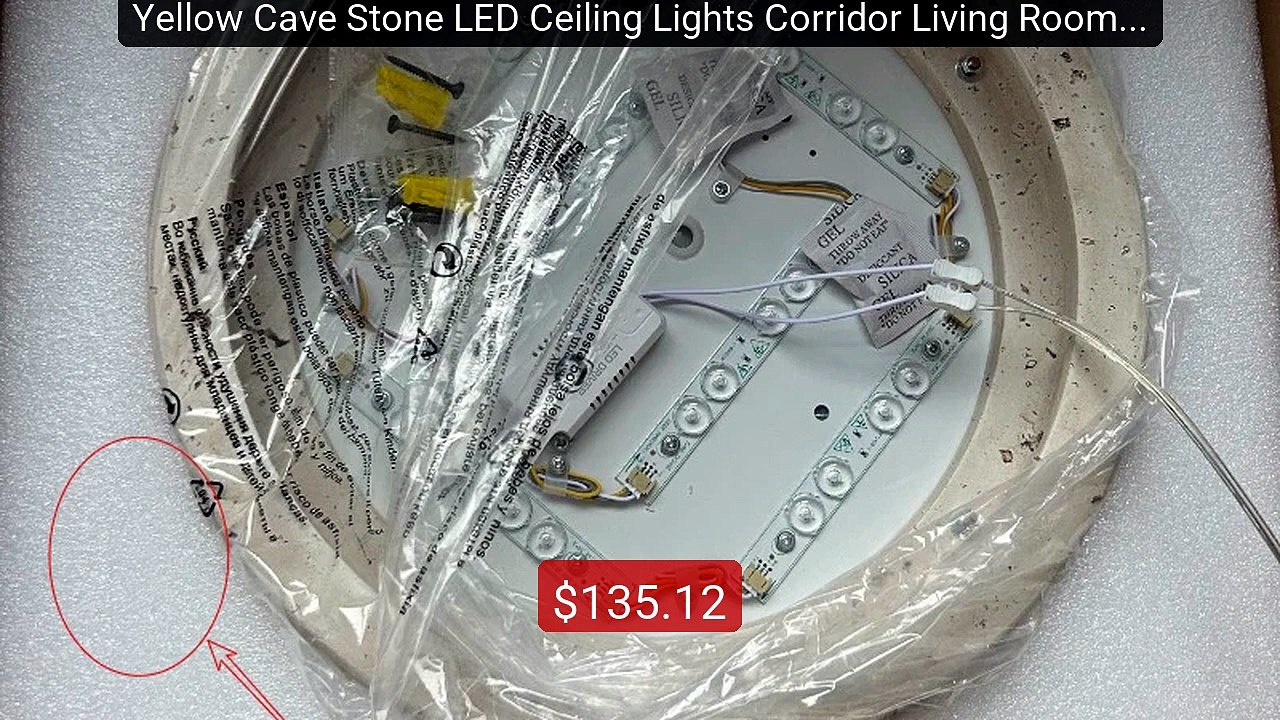 Yellow Cave Stone LED Ceiling Lights Corridor Living Room Nordic M... -- Best Deal 2026 | Shop Now!