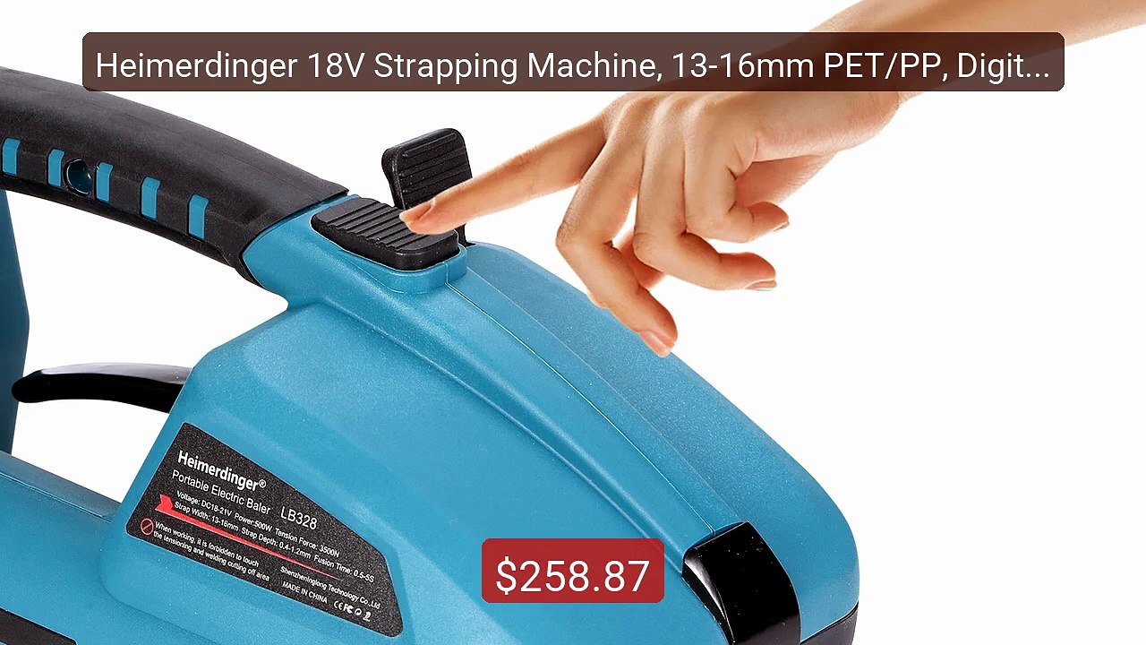 Heimerdinger 18V Strapping Machine, 13-16mm PET/PP, Digital Display... -- Top Rated 2026 | Buy Now!