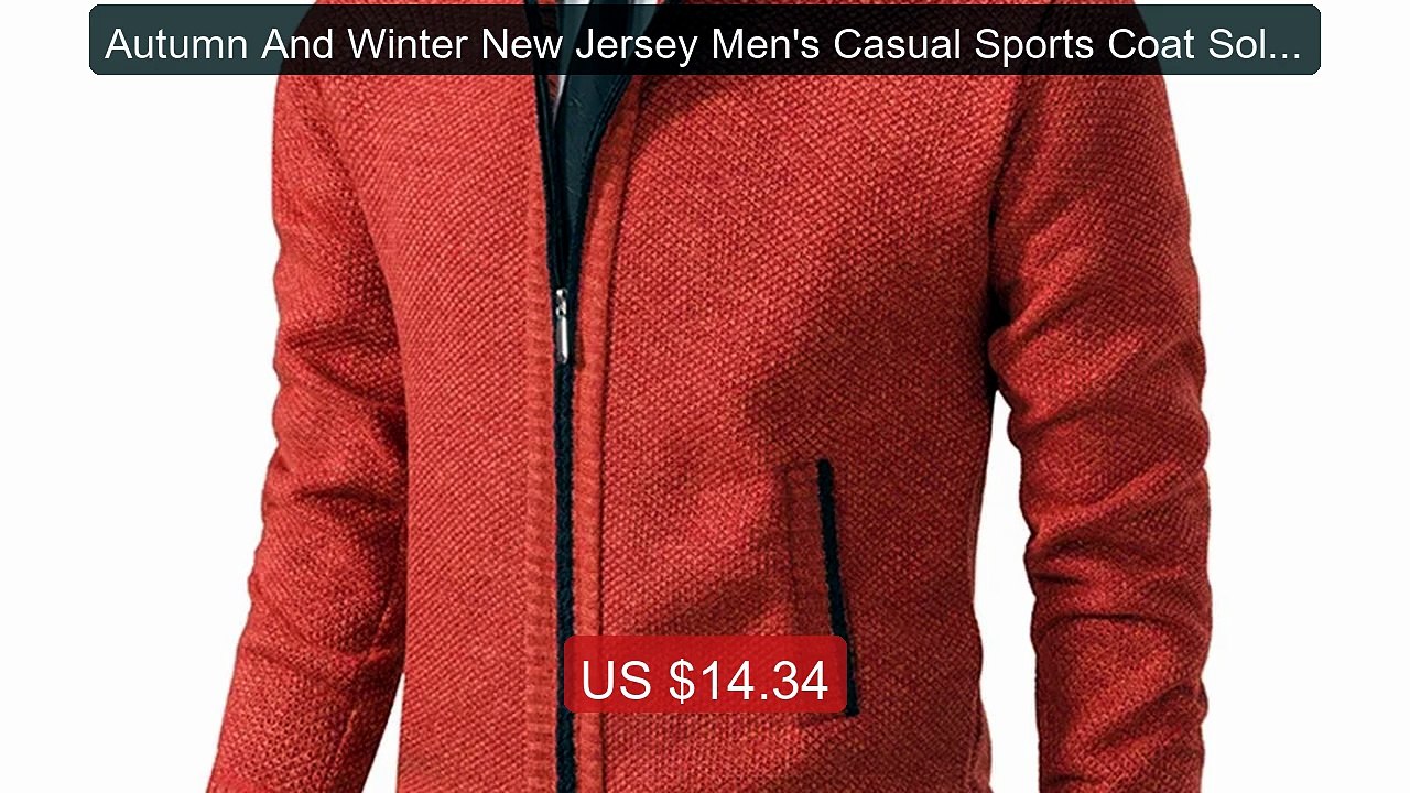 Autumn And Winter New Jersey Men's Casual Sports Coat Solid Color ... -- Best Deal 2026 | Shop Now!