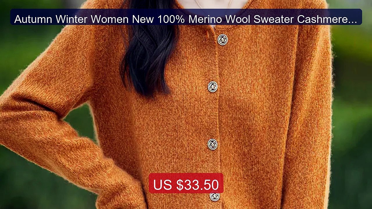 Autumn Winter Women New 100% Merino Wool Sweater Cashmere Curled O... -- Best Deal 2026 | Shop Now!