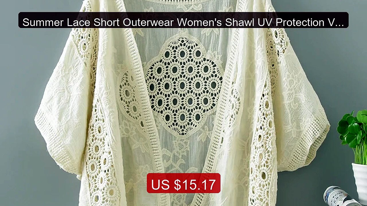 Summer Lace Short Outerwear Women's Shawl UV Protection Vest Top T... -- Best Deal 2026 | Shop Now!