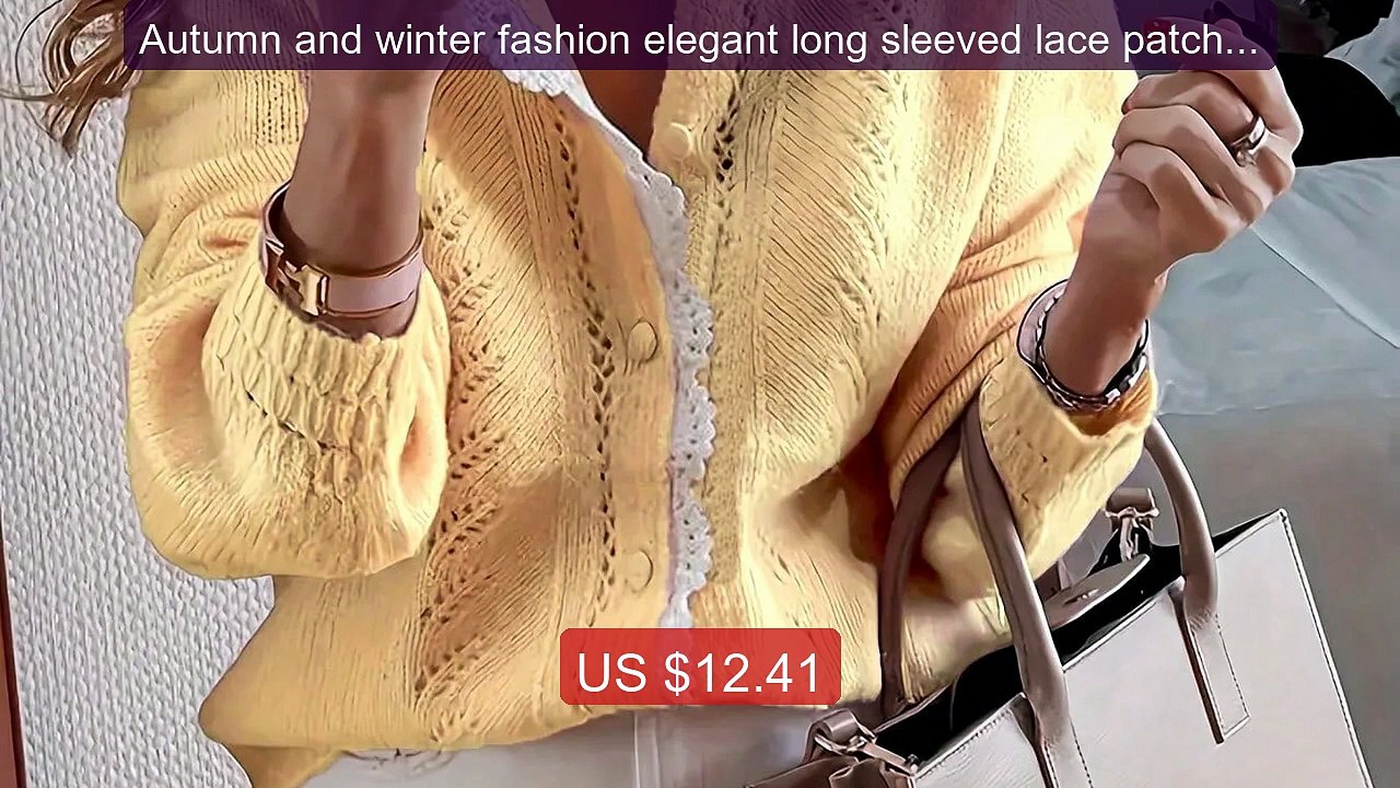 Autumn and winter fashion elegant long sleeved lace patchwork ... -- Best Buy 2026 | Great Quality!