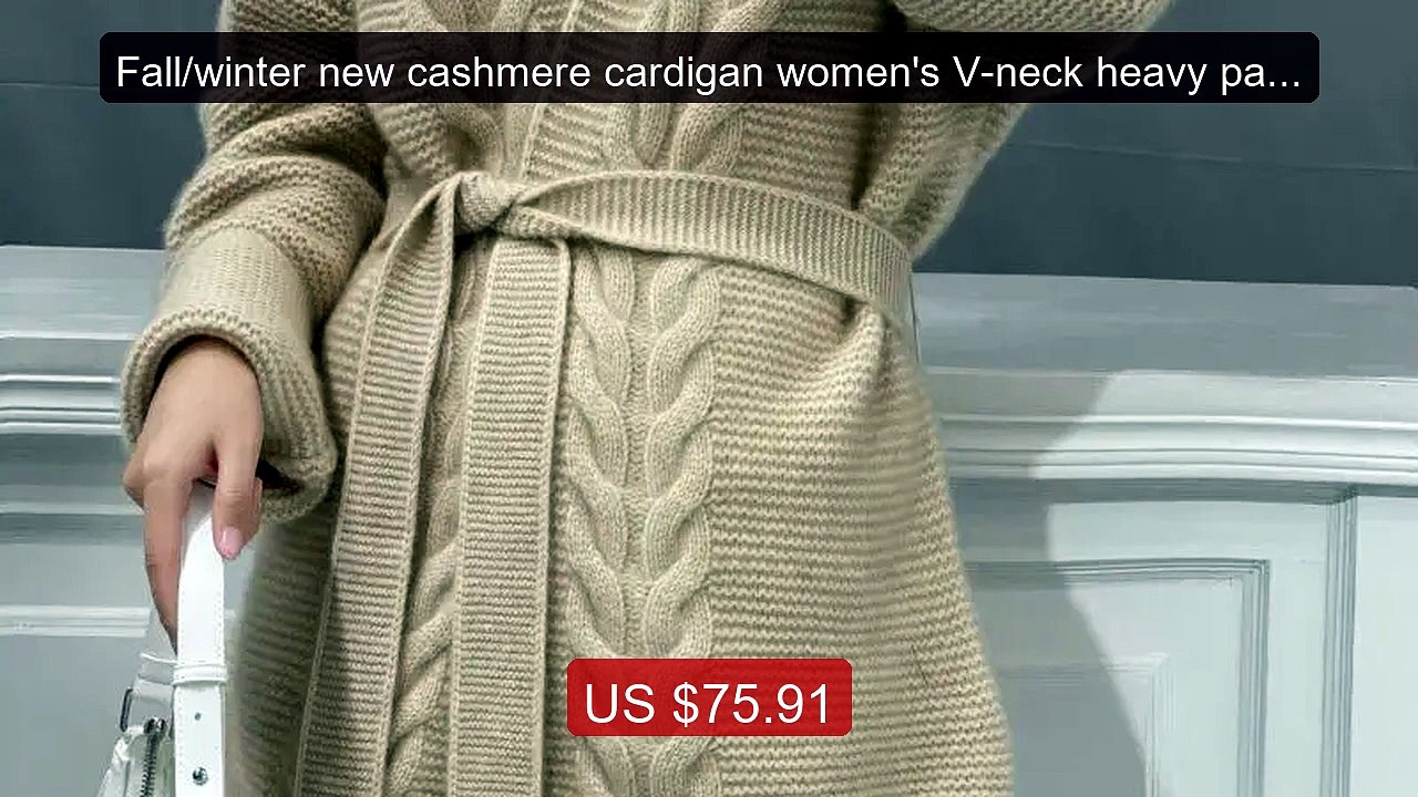 Fall/winter new cashmere cardigan women's V-neck heavy padded... -- Amazing Value 2026 | Must Have!