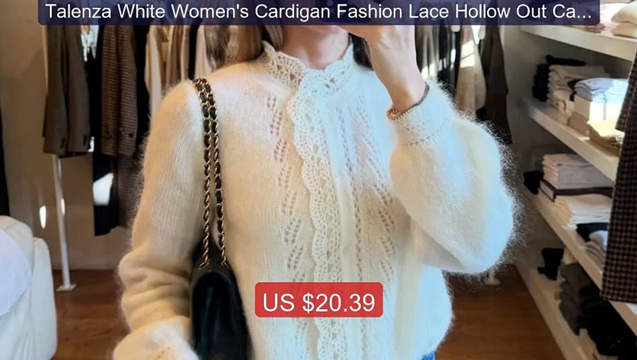 Talenza White Women's Cardigan Fashion Lace Hollow Out Casual Over... -- Best Deal 2026 | Shop Now!