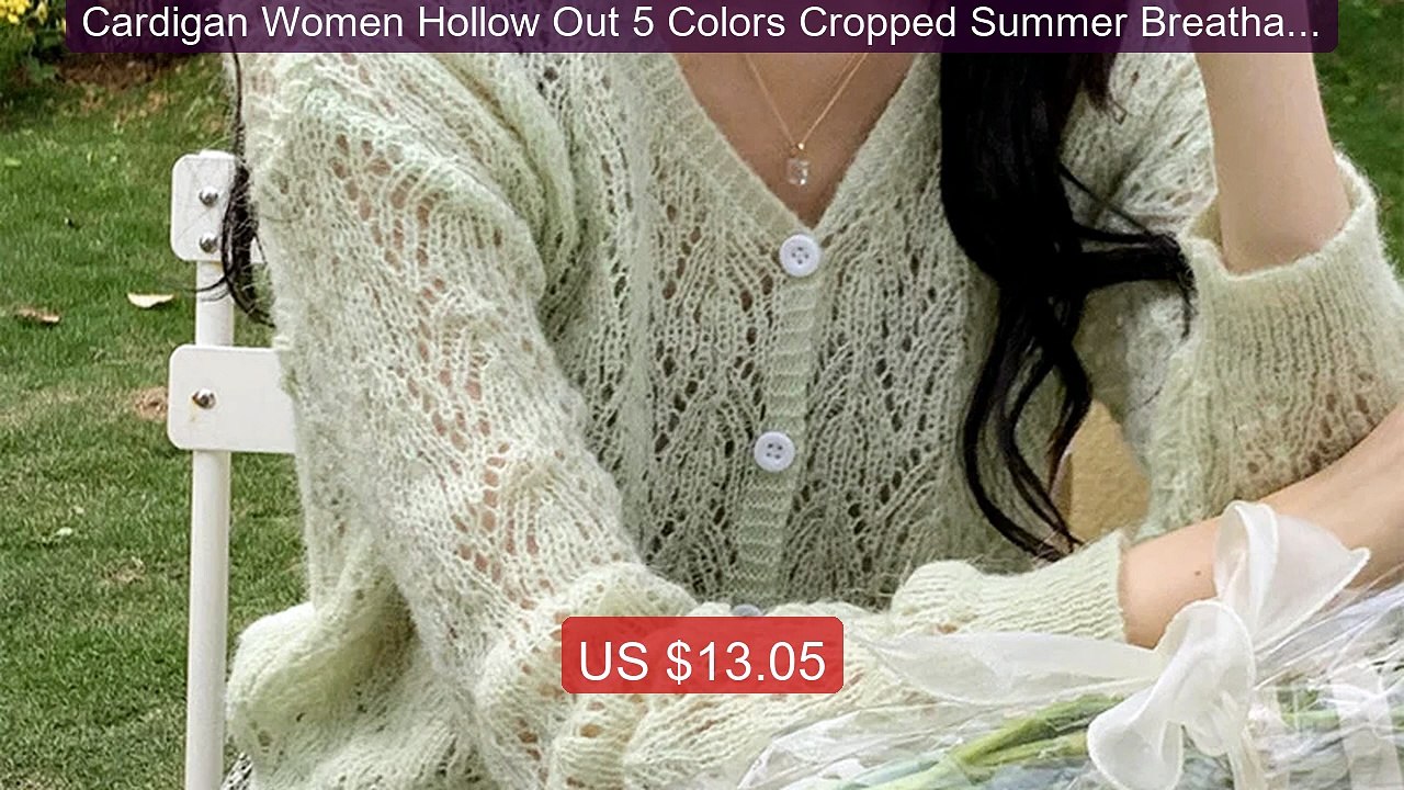 Cardigan Women Hollow Out 5 Colors Cropped Summer Breathable C... -- Best Buy 2026 | Great Quality!
