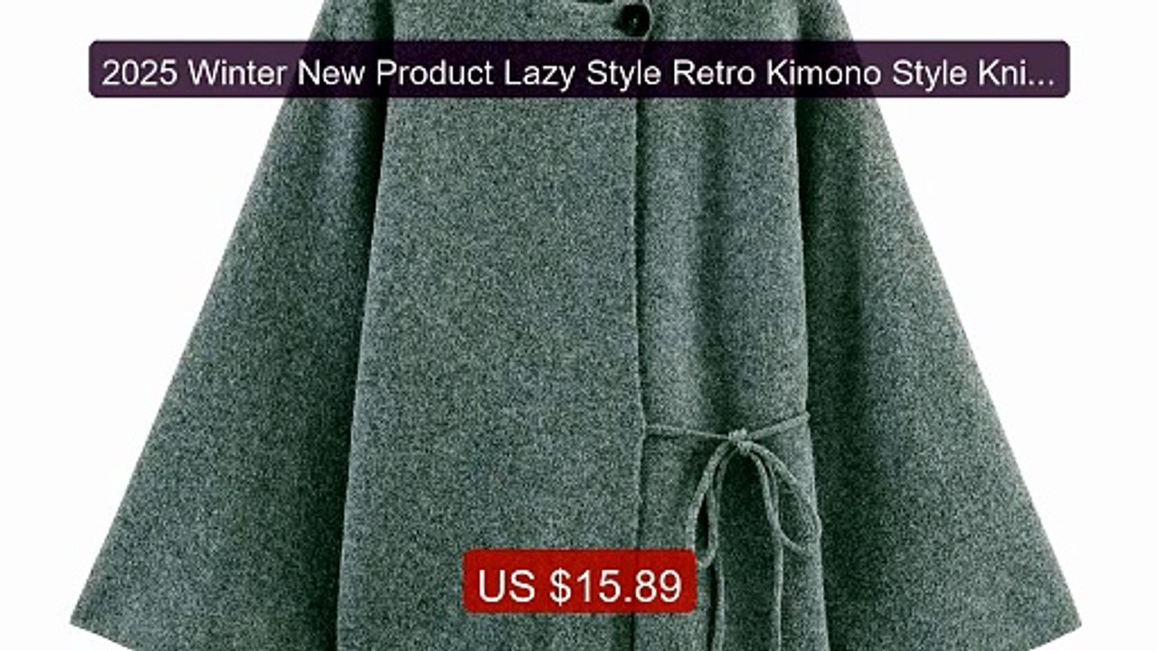 2025 Winter New Product Lazy Style Retro Kimono Style Knitted Open ... -- Top Rated 2026 | Buy Now!