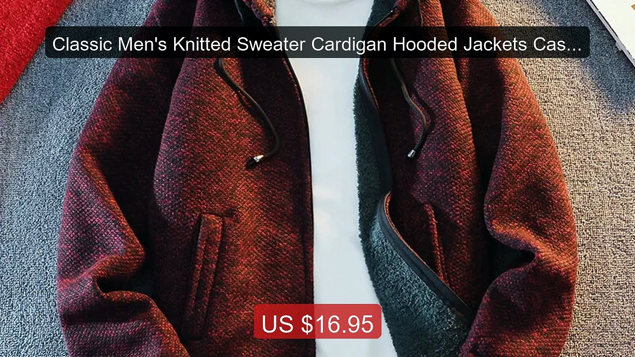 Classic Men's Knitted Sweater Cardigan Hooded Jackets Casual Street... -- Top Rated 2026 | Buy Now!
