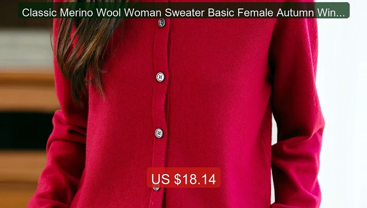 Classic Merino Wool Woman Sweater Basic Female Autumn Winter Knitte... -- Top Rated 2026 | Buy Now!