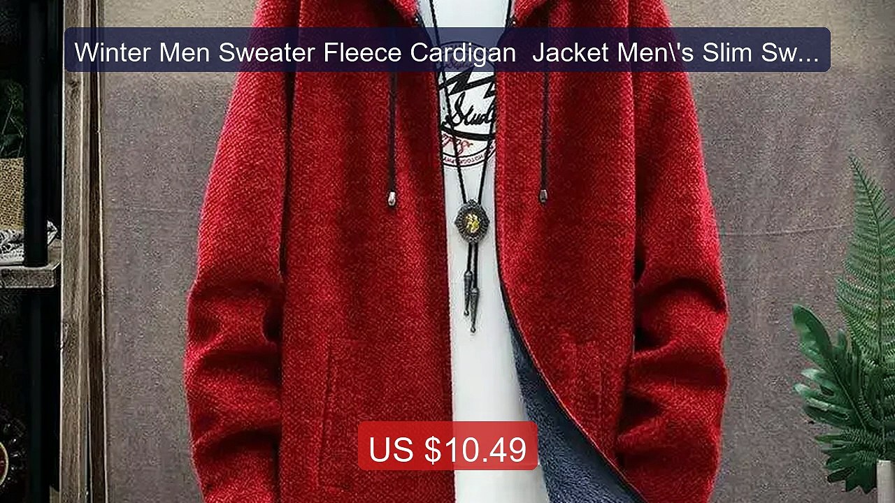Winter Men Sweater Fleece Cardigan  Jacket Men\'s Slim Sweate... -- Amazing Value 2026 | Must Have!