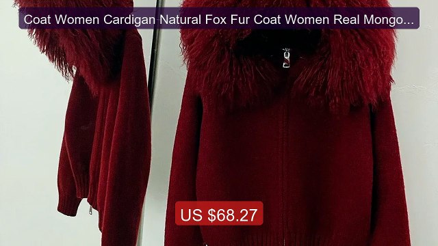 Coat Women Cardigan Natural Fox Fur Coat Women Real Mongoli... Top Pick 2026 | Unbeatable Price!