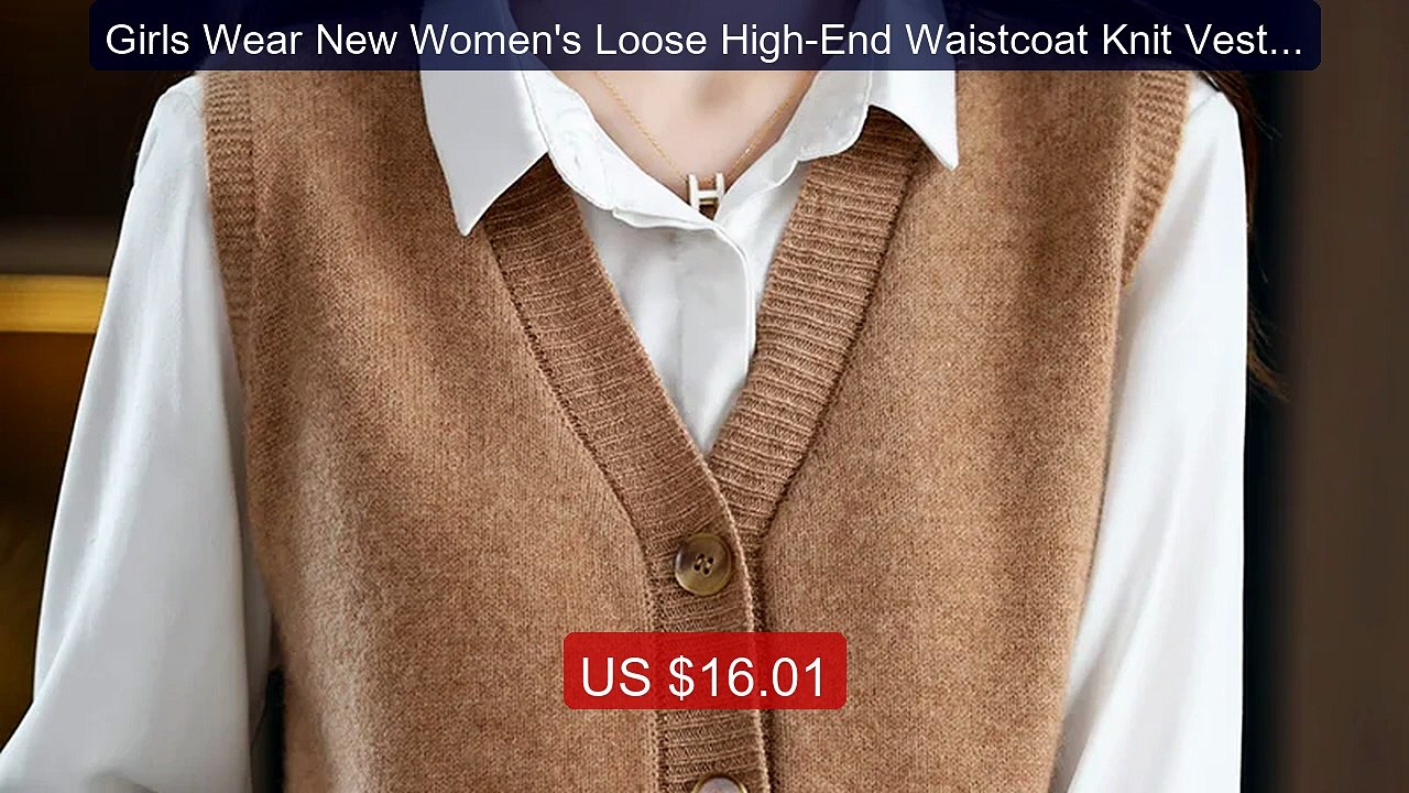 Girls Wear New Women's Loose High-End Waistcoat Knit Vest Wool... -- Best Buy 2026 | Great Quality!