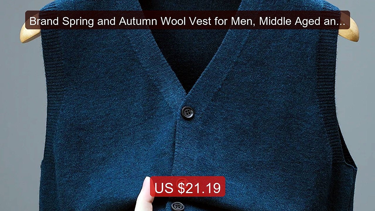 Brand Spring and Autumn Wool Vest for Men, Middle Aged and El... -- Amazing Value 2026 | Must Have!