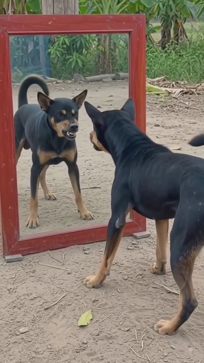 Dog vs Mirror