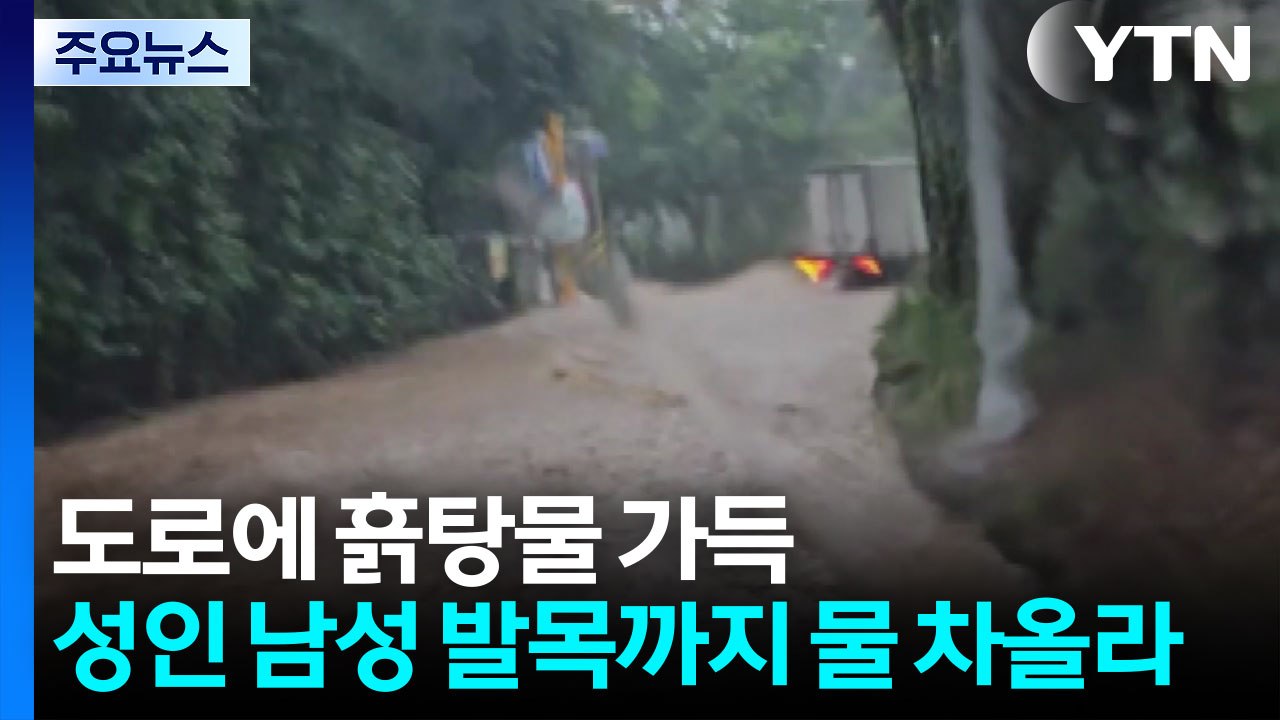 안성 공도읍 도로 침수..."차량 바퀴 잠길 정도" [제보영상]  / YTN