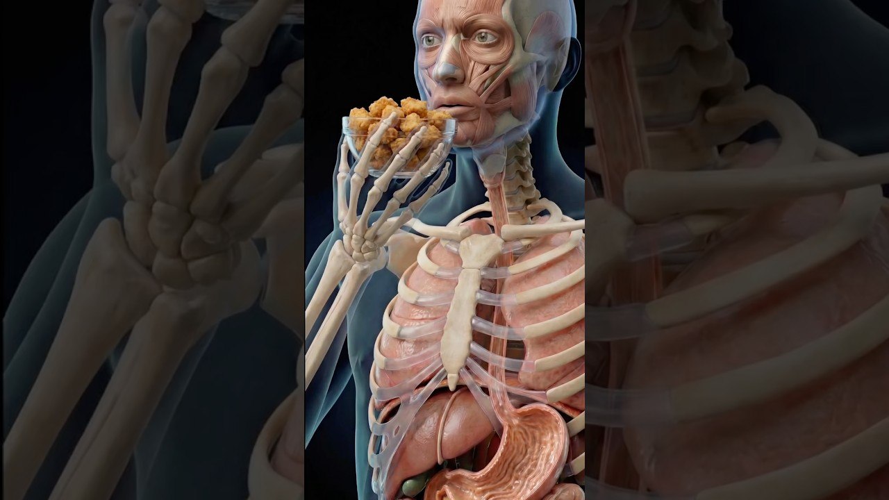 What Happens If You Eat Fried Food Late at Night? #Shorts #humanbody #anatomy #digestivehealth